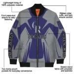 customized colorado rockies spider mark blue black crocs bomber jacket best selling