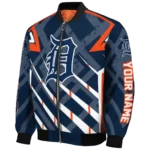 customized detroit tigers chevron angles navy bomber jacket best selling
