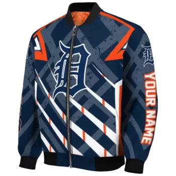 customized detroit tigers chevron angles navy bomber jacket best selling