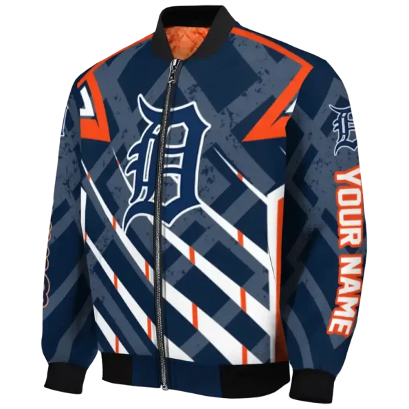 customized detroit tigers chevron angles navy bomber jacket best selling