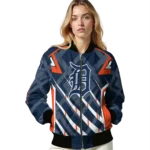 customized detroit tigers chevron angles navy bomber jacket best selling