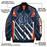 customized detroit tigers chevron angles navy bomber jacket best selling
