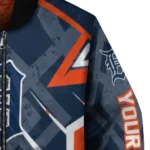 customized detroit tigers chevron angles navy bomber jacket best selling