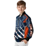 customized detroit tigers chevron angles navy bomber jacket best selling
