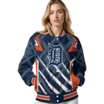 customized detroit tigers chevron angles navy varsity jacket best selling