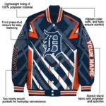customized detroit tigers chevron angles navy varsity jacket best selling