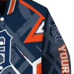 customized detroit tigers chevron angles navy varsity jacket best selling