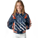 customized detroit tigers chevron angles navy varsity jacket best selling