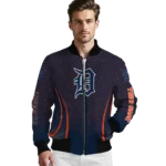 customized detroit tigers chevron arrow navy bomber jacket best selling