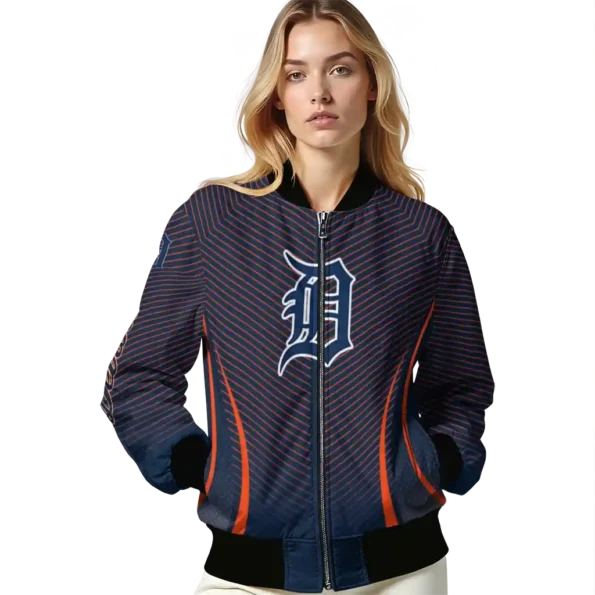 customized detroit tigers chevron arrow navy bomber jacket latest model