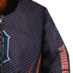 customized detroit tigers chevron arrow navy bomber jacket best selling