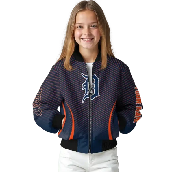 customized detroit tigers chevron arrow navy bomber jacket top rated