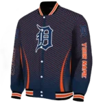 customized detroit tigers chevron arrow navy varsity jacket best selling