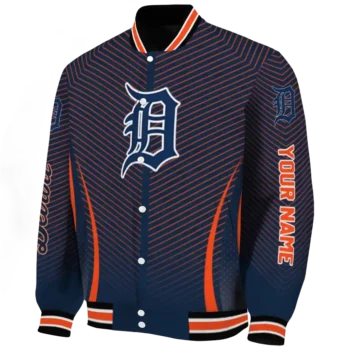 customized detroit tigers chevron arrow navy varsity jacket best selling