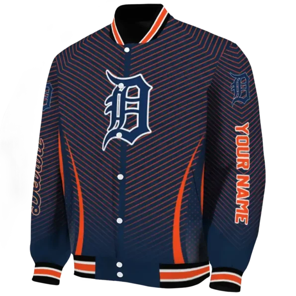 customized detroit tigers chevron arrow navy varsity jacket best selling