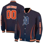 customized detroit tigers chevron arrow navy varsity jacket best selling