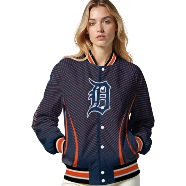 customized detroit tigers chevron arrow navy varsity jacket latest model