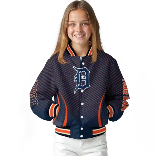 customized detroit tigers chevron arrow navy varsity jacket top rated