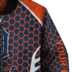 customized detroit tigers hexagon grid navy bomber jacket best selling