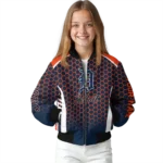 customized detroit tigers hexagon grid navy bomber jacket best selling