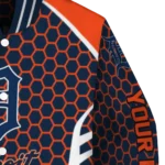 customized detroit tigers hexagon grid navy varsity jacket best selling