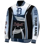 customized detroit tigers mesh effect navy black varsity jacket best selling