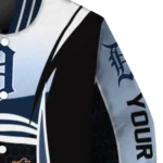 customized detroit tigers mesh effect navy black varsity jacket best selling