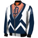customized detroit tigers v stripes navy white bomber jacket best selling
