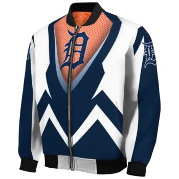 customized detroit tigers v stripes navy white bomber jacket best selling
