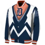 customized detroit tigers v stripes navy white varsity jacket best selling