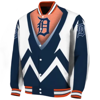 customized detroit tigers v stripes navy white varsity jacket best selling