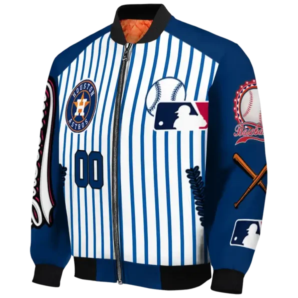 customized houston astros eagle baseball blue white bomber jacket best selling