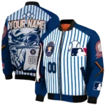 customized houston astros eagle baseball blue white bomber jacket best selling