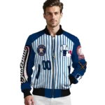 customized houston astros eagle baseball blue white bomber jacket best selling