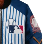 customized houston astros eagle baseball blue white bomber jacket best selling
