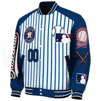 customized houston astros eagle baseball blue white varsity jacket best selling