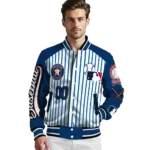 customized houston astros eagle baseball blue white varsity jacket best selling