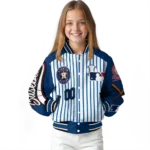 customized houston astros eagle baseball blue white varsity jacket best selling
