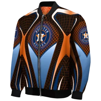 customized houston astros mesh chest orange crocs black bomber jacket best selling