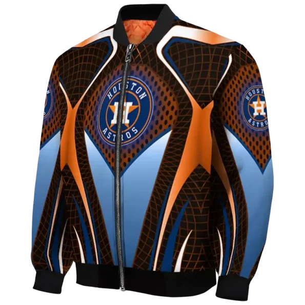 customized houston astros mesh chest orange crocs black bomber jacket best selling