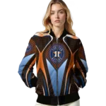 customized houston astros mesh chest orange crocs black bomber jacket best selling