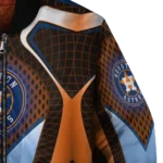 customized houston astros mesh chest orange crocs black bomber jacket best selling