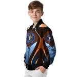 customized houston astros mesh chest orange crocs black bomber jacket best selling