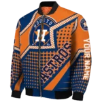 customized houston astros star burst blue bomber jacket best selling