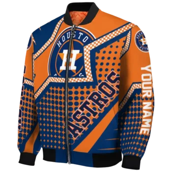 customized houston astros star burst blue bomber jacket best selling