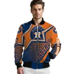 customized houston astros star burst blue bomber jacket best selling