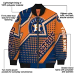 customized houston astros star burst blue bomber jacket best selling