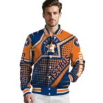 customized houston astros star burst blue varsity jacket best selling