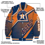 customized houston astros star burst blue varsity jacket best selling