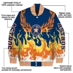customized houston astros winged blaze blue white varsity jacket best selling